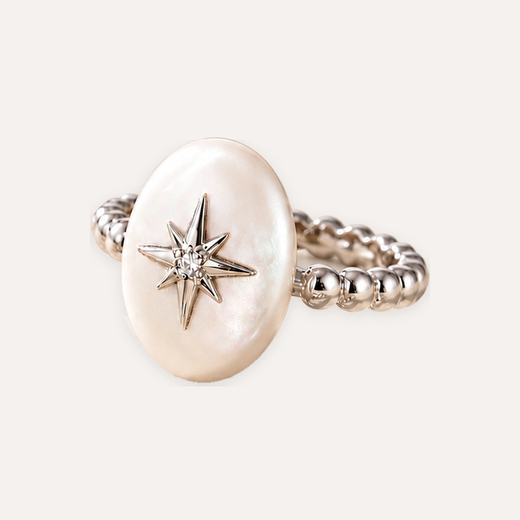 Starlight Aura Meteorite Galaxy Pearl & Zirconia Rings – Single or Set