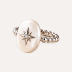 Starlight Aura Meteorite Galaxy Pearl & Zirconia Rings – Single or Set