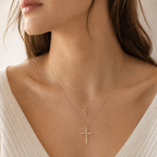 Crystal Cross Pendant Necklace