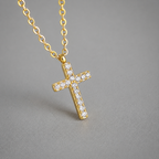 Timeless Sparkle Cross Pendant Necklace