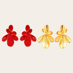 Dami Petal Enamel Stud Earrings – Statement Floral Earrings