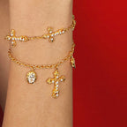 Starlight Aura Star Cross Charm Bracelet