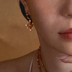 Starlight Aura Radiant Starburst Hoop Earrings