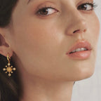 Starlight Aura Radiant Starburst Hoop Earrings