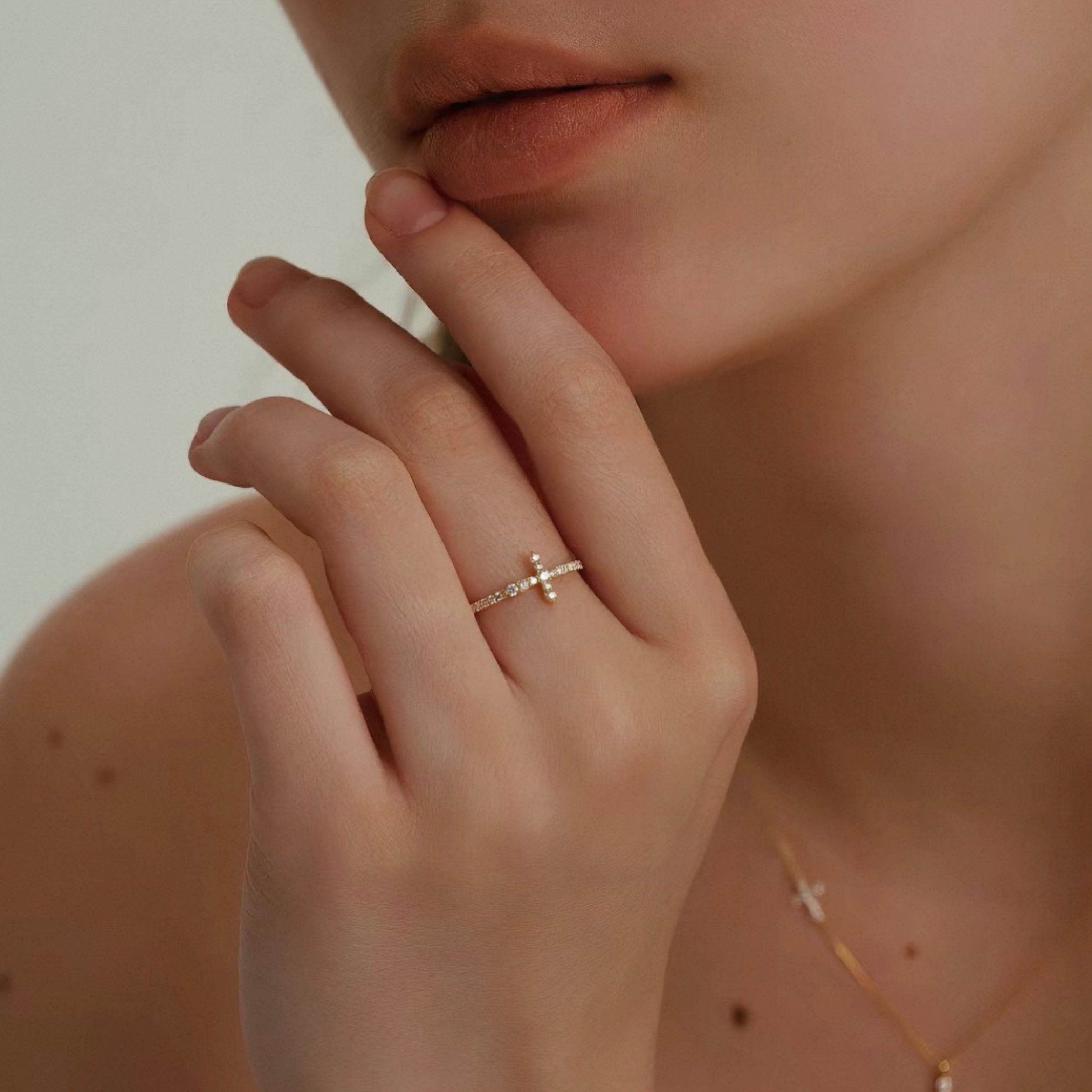 Faith in Light Double Cross Necklace