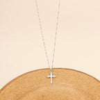 Starlight Aura Celestial Grace Cross Necklace