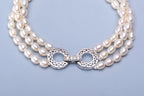 Dailan freshwater pearl bracelet, beige shape strong brightness three-row bracelet, 4-5mm, milmile-shaped almost flawless pearls