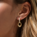 Golden Teardrop Hoop Earrings – Starlight Aura