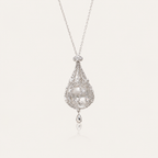 Elegant Pearl Drop Pendant Necklace – 925 Silver Minimal Luxury Necklace for Women