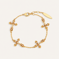 Vintage Relief Cross Bracelet