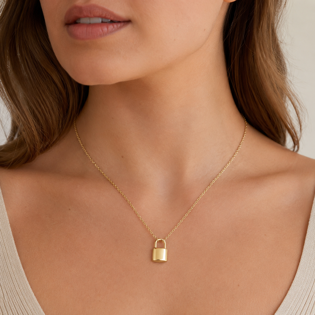 Light Luxury Padlock Pendant Necklace S925 Silver Versatile Ins Style Simple Clavicle Chain for Daily Wear & Layering