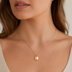 Light Luxury Padlock Pendant Necklace S925 Silver Versatile Ins Style Simple Clavicle Chain for Daily Wear & Layering