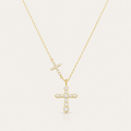 Faith in Light Double Cross Necklace