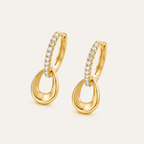 Golden Teardrop Hoop Earrings – Starlight Aura