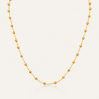 Minimalist Beaded Chain Necklace – S925 Silver Satellite Necklace in Gold & Silver