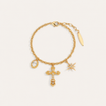 Starlight Aura Star Cross Charm Bracelet
