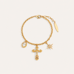 Starlight Aura Star Cross Charm Bracelet