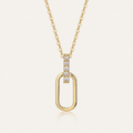 Minimalist U-Shaped Moissanite Pendant 925 Silver French Light Luxury Necklace