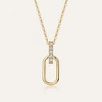 Minimalist U-Shaped Moissanite Pendant 925 Silver French Light Luxury Necklace