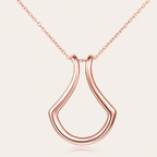 Minimalist Open Teardrop Necklace – S925 Silver Pendant Necklace in Gold & Rose Gold & Silver
