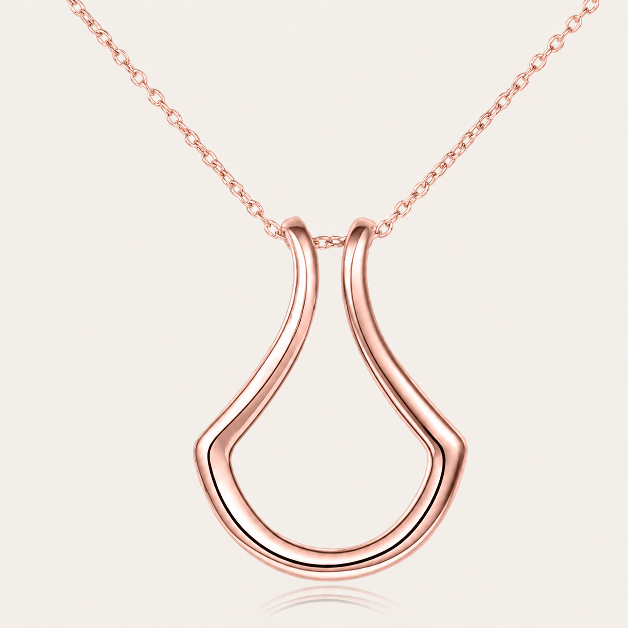 Minimalist Open Teardrop Necklace – S925 Silver Pendant Necklace in Gold & Rose Gold & Silver