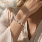 925 Sterling Silver Pearl Cross Bracelet for Women | Elegant Faith-Inspired Charm Jewelry Gift