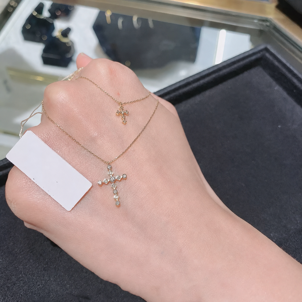 Crystal Cross Pendant Necklace