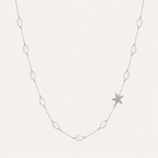 Celestial Pearl Star Necklace – Elegant Freshwater Pearl Chain with Crystal Star Accent | Minimal Luxury Jewelry for Women