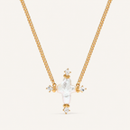 Ocean-Inspired Baroque Pearl Cross Pendant Necklace for Women