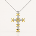 Everbound Crystal Cross Necklace – 925 Sterling Silver