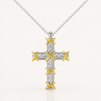 Everbound Crystal Cross Necklace – 925 Sterling Silver