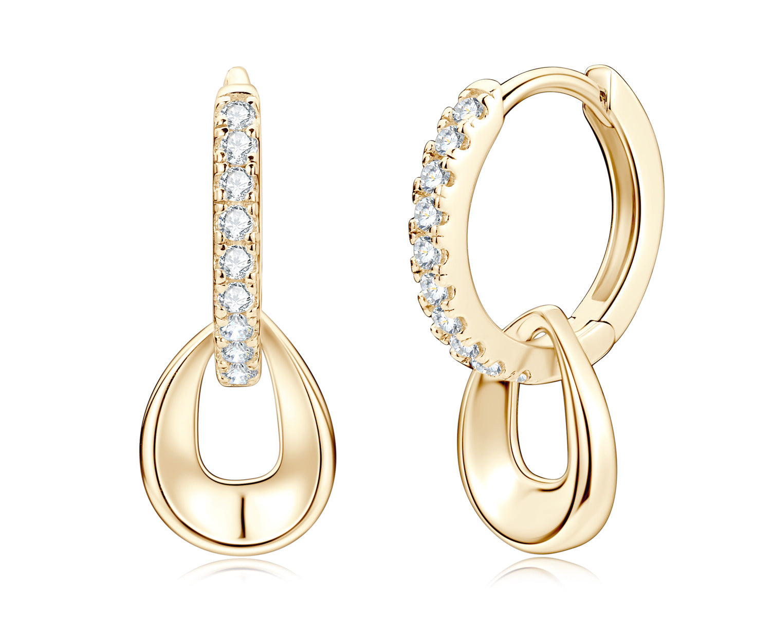 Golden Teardrop Hoop Earrings – Starlight Aura