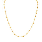 Minimalist Beaded Chain Necklace – S925 Silver Satellite Necklace in Gold & Silver