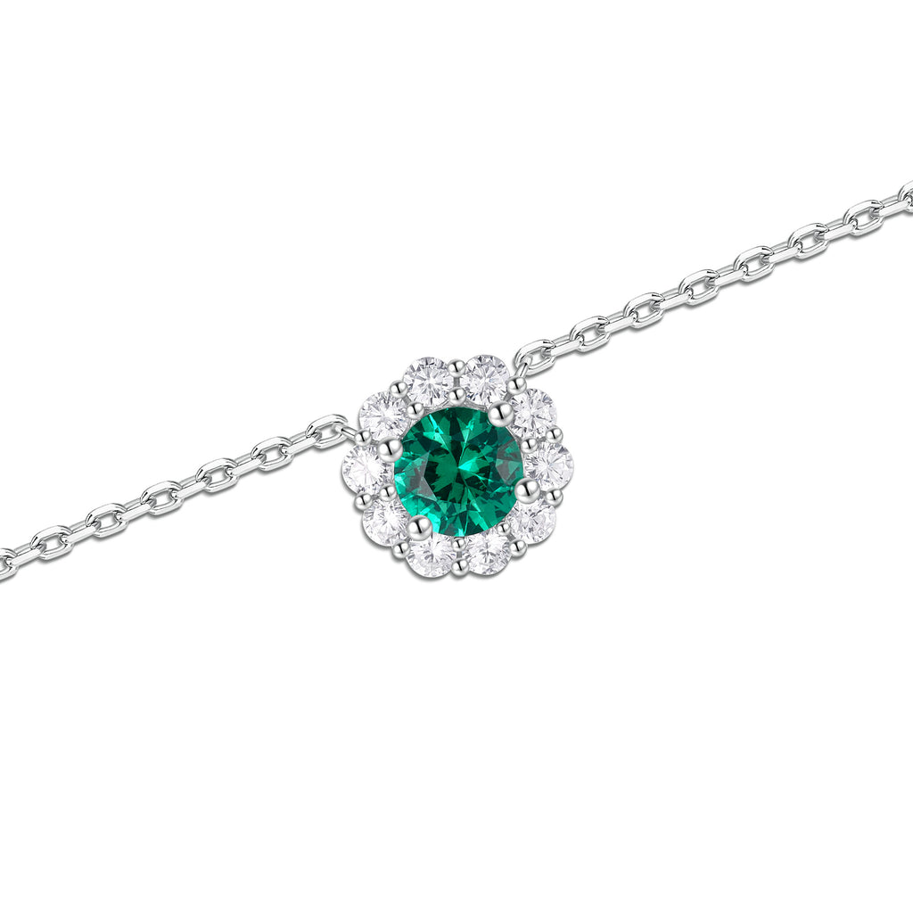 S925 jewelry Colombian emerald pendant necklace set with high-carbon diamond jewelry for women