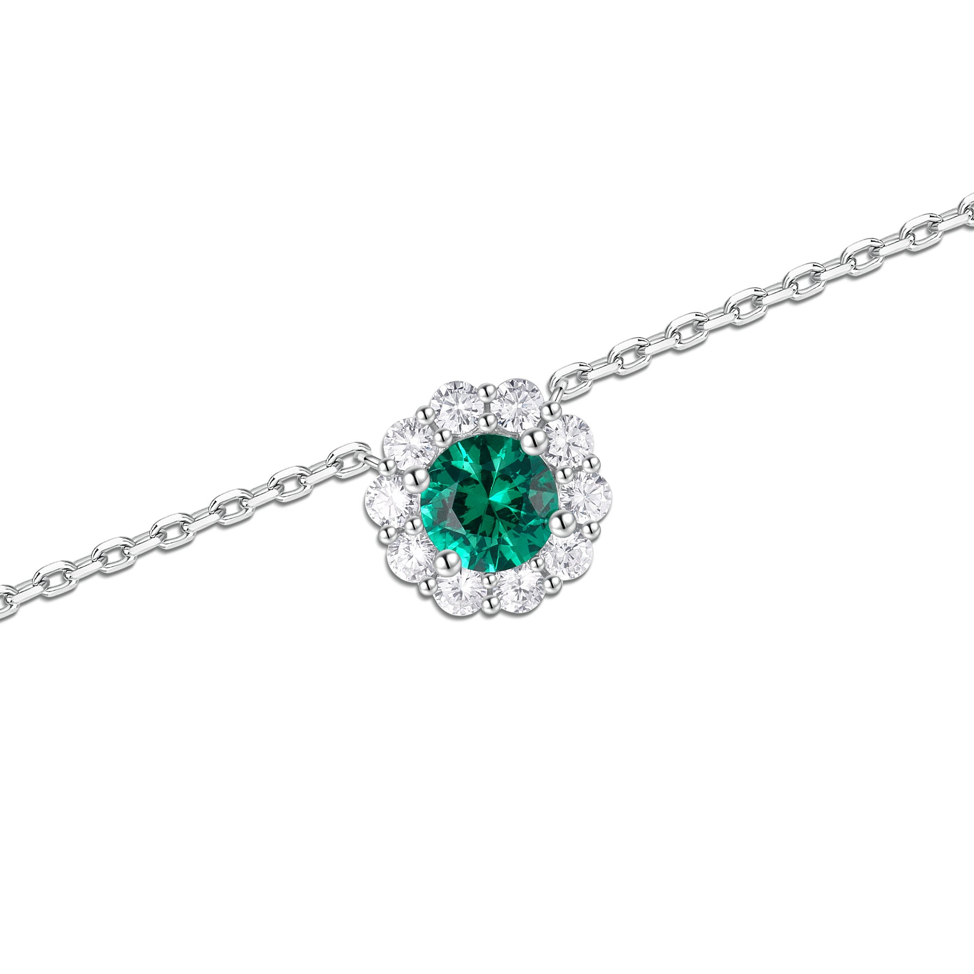 S925 jewelry Colombian emerald pendant necklace set with high-carbon diamond jewelry for women