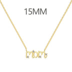 925 Sterling Silver Mother's Day Light Luxury Heart Necklace for Women: 'mom' Word Mother-Son Envelope Heart Necklace, 18K European & American