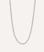 Minimal Beaded Sterling Silver Necklace – Elegant Layering Chain for Women
