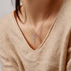 925 Sterling Silver Mother's Day Light Luxury Heart Necklace for Women: 'mom' Word Mother-Son Envelope Heart Necklace, 18K European & American