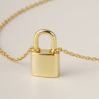 Lock necklace S925 silver simple clavicle chain cross-border light luxury niche temperament versatile fashion personality ins Internet celebrity