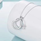 Minimalist Open Teardrop Necklace – S925 Silver Pendant Necklace in Gold & Rose Gold & Silver