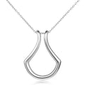 Minimalist Open Teardrop Necklace – S925 Silver Pendant Necklace in Gold & Rose Gold & Silver