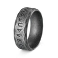 Viking Rune Hammered Ring - Runic Amulet Band for Men & Women