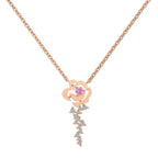 925 Sterling Silver Mother's Day Light Luxury Heart Necklace for Women: 'mom' Word Mother-Son Envelope Heart Necklace, 18K European & American