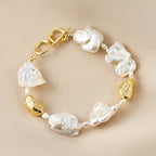 Elegant and elegant baroque irregular freshwater pearl bracelet for women, 2022 new trendy and personalized design accessories