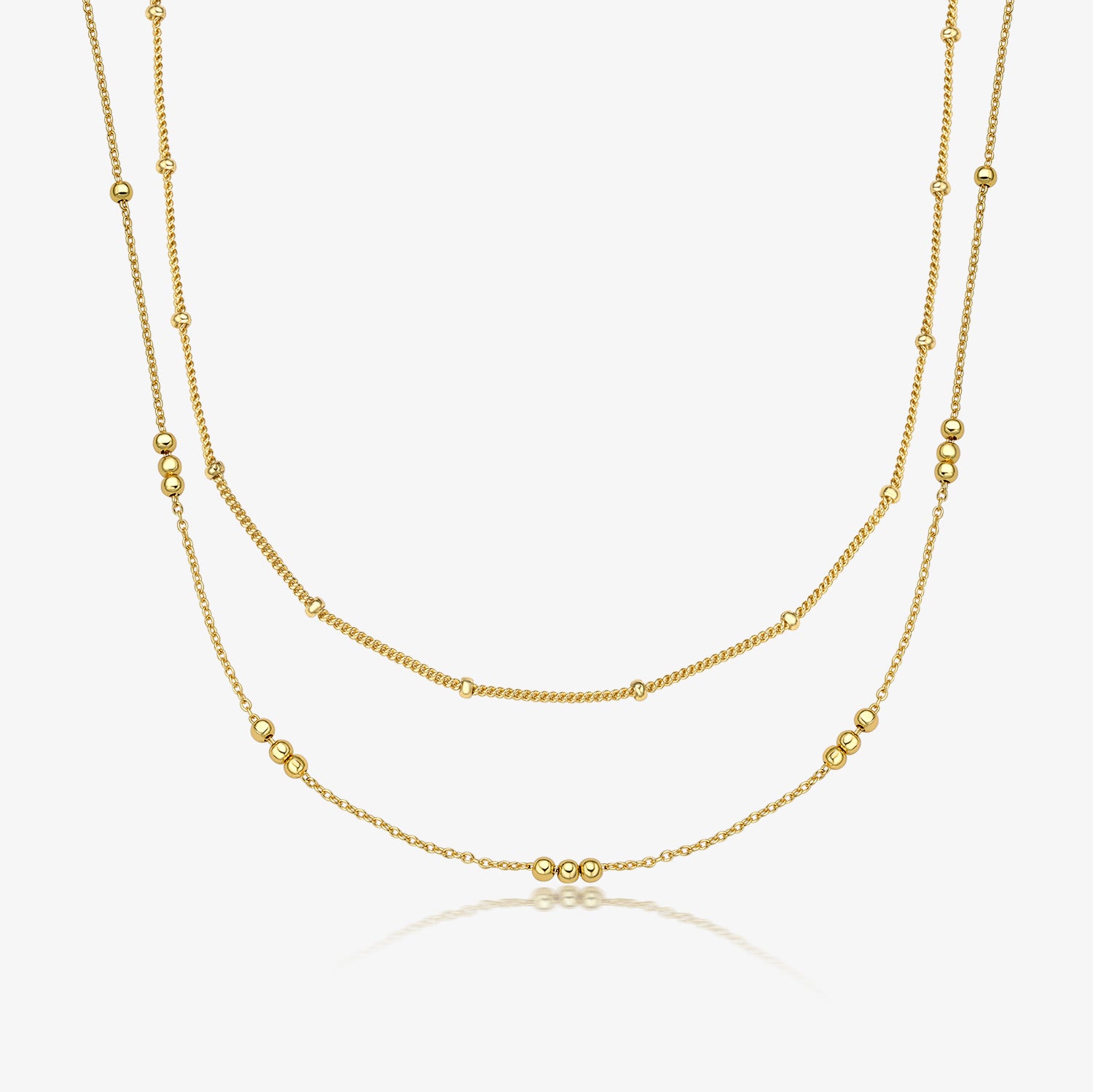 Jingxu S925 Pure Silver Double-layer Stacked INS Style Necklace for Women, Versatile High-End Geometric Clavicle Chain Spring New Arrival
