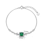 2026 New S925 Silver Bracelet, Emerald Green Gemstone Accessory, Light Luxury High-End Diamond Jewelry Factory Wholesale