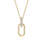Minimalist U-shaped new French stacked collarbone chain light luxury INS gold 925 silver moissanite necklace