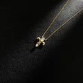 Elegant Fleur-de-Lis Crystal Pendant Necklace – Gold & Silver Tone Jewelry for Women