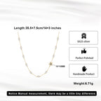 Celestial Pearl Star Necklace – Elegant Freshwater Pearl Chain with Crystal Star Accent | Minimal Luxury Jewelry for Women