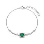 2026 New S925 Silver Bracelet, Emerald Green Gemstone Accessory, Light Luxury High-End Diamond Jewelry Factory Wholesale